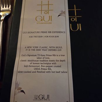 Gui Steakhouse - Menu - Steakhouses Near Me - New York, New York Gui Steakhouse - Menu - Steakhouses Near Me - New York, New York