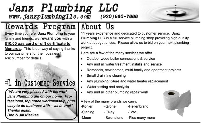 Slide of Janz Plumbing