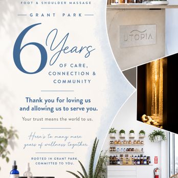 Utopia Foot & Shoulder Massage - Celebrating 6 Years in Grant Park. - Massage Near Me - Smyrna, Georgia Utopia Foot & Shoulder Massage - Celebrating 6 Years in Grant Park. - Massage Near Me - Smyrna, Georgia