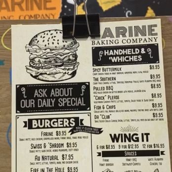 Farine Baking - Menu - Burgers Near Me - Glen Oaks, New York