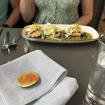 Current Fish & Oyster - The fresh sea bass with taco shells - Seafood Near Me - Salt Lake City, Utah Current Fish & Oyster - The fresh sea bass with taco shells - Seafood Near Me - Salt Lake City, Utah
