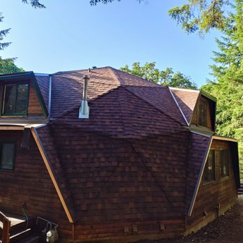 IronHead Roofing - No roof too unique! Our expert crew tackled this custom dome-style home with precision and care. - Roofing Near Me - Corvallis, Oregon IronHead Roofing - No roof too unique! Our expert crew tackled this custom dome-style home with precision and care. - Roofing Near Me - Corvallis, Oregon