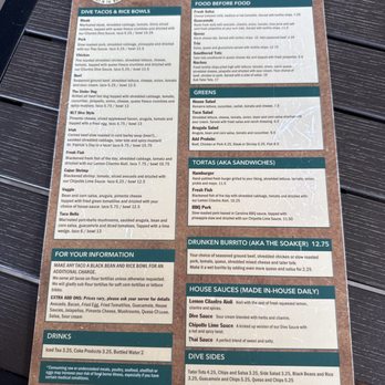Taco Dive - Menu - Tacos Near Me - Melbourne, Florida