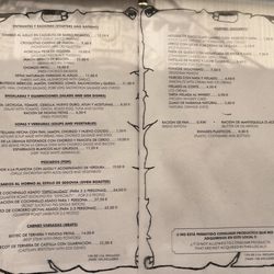 Mesón Don Jimeno - Menu