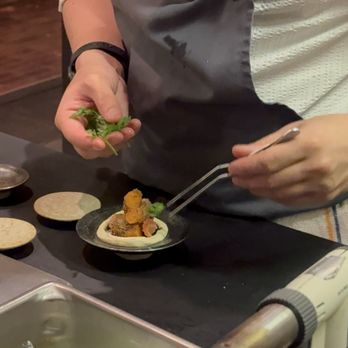SingleThread Restaurant & Inn - Preparing the dish - New American Near Me - Healdsburg, California