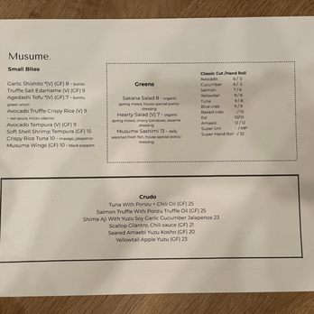Musume - Menu - Sushi Bars Near Me - Los Angeles, California