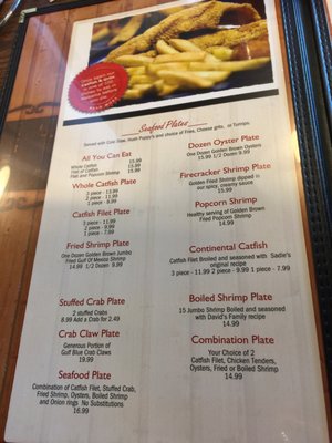 Menu photo 7 David's Catfish House Spanish Fort, AL