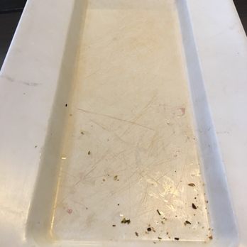 Mellow Mushroom Mesa - Our bread and salad was on this scratched and stained plate. - Salad Near Me - Mesa, Arizona