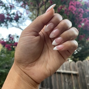 Nails & More - Beautiful French set with a summer twist - Nail Salons Near Me - Cameron Park, California Nails & More - Beautiful French set with a summer twist - Nail Salons Near Me - Cameron Park, California