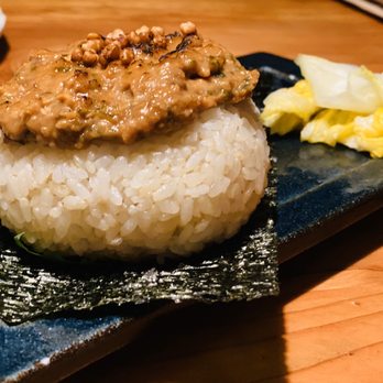 Soba Ichi - Duck miso paste musubi- like it a lot, just a bit too salty - Noodles Near Me - Oakland, California Soba Ichi - Duck miso paste musubi- like it a lot, just a bit too salty - Noodles Near Me - Oakland, California