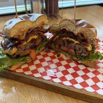 Red Wagon Burgers - Bbq Bacon Cheese Burger - Burgers Near Me - University Place, Washington Red Wagon Burgers - Bbq Bacon Cheese Burger - Burgers Near Me - University Place, Washington