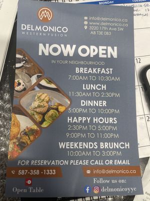 Menu photo 2 Delmonico Calgary, AB Menu photo 2 Delmonico Calgary, AB