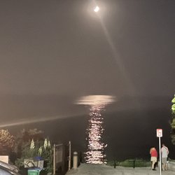 GU Ramen Taps & Tapas - Moonlight over the Pacific after dinner at GU