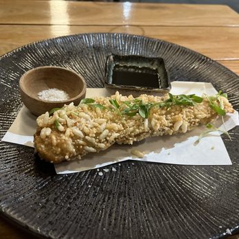 Saké - Arare-Crusted East Gippsland Flathead - Japanese Near Me - Melbourne, VIC Saké - Arare-Crusted East Gippsland Flathead - Japanese Near Me - Melbourne, VIC