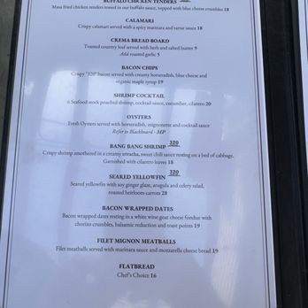 320 Main - Menu - New American Near Me - Seal Beach, California