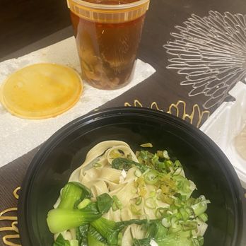 LanZhou Ramen - A18. Spicy Dice Chicken Noodles Soup with hand pulled flat noodles (packed separately for delivery) - Chinese Near Me - Doraville, Georgia LanZhou Ramen - A18. Spicy Dice Chicken Noodles Soup with hand pulled flat noodles (packed separately for delivery) - Chinese Near Me - Doraville, Georgia