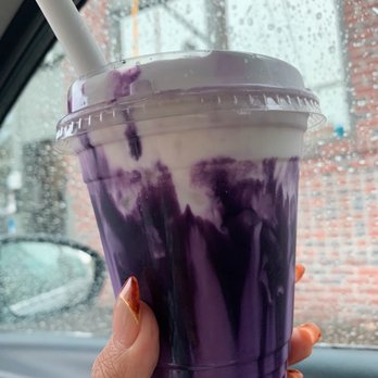 Coffeeholic House - Ube milk with cloud foam and ube drizzle - Coffee & Tea Near Me - Seattle, Washington Coffeeholic House - Ube milk with cloud foam and ube drizzle - Coffee & Tea Near Me - Seattle, Washington
