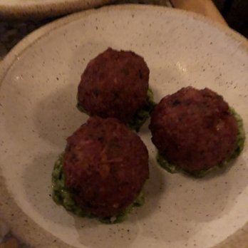 Fausto - Meatballs with pesto broccoli robe. Delicious! - Italian Near Me - Brooklyn, New York Fausto - Meatballs with pesto broccoli robe. Delicious! - Italian Near Me - Brooklyn, New York