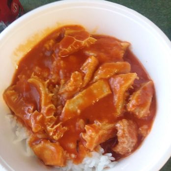 Kitchen Delight - $5 tripe stew. More like tripe with tomato sauce and lots of rice - Hawaiian Near Me - Wahiawā, Hawaii