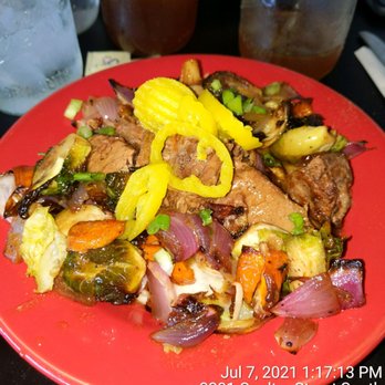 Girasol Cafe and Bakery - Brisket Pot Roast with veggies and brussel sprouts on a bed of mashed potatoes - Bakeries Near Me - Amarillo, Texas Girasol Cafe and Bakery - Brisket Pot Roast with veggies and brussel sprouts on a bed of mashed potatoes - Bakeries Near Me - Amarillo, Texas