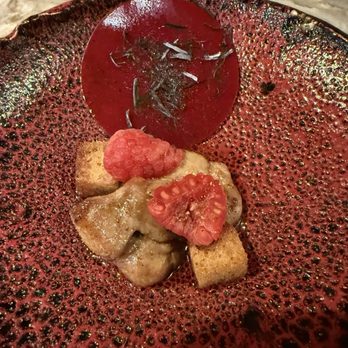 Ebbe - Foie gras with croutons and raspberries - Scandinavian Near Me - Tampa, Florida Ebbe - Foie gras with croutons and raspberries - Scandinavian Near Me - Tampa, Florida