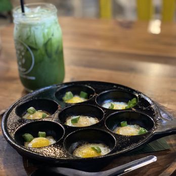 Crying Thaiger - Thai milk green tea Quail Eggs (Khai Krok) - Thai Near Me - Malden, Massachusetts Crying Thaiger - Thai milk green tea Quail Eggs (Khai Krok) - Thai Near Me - Malden, Massachusetts