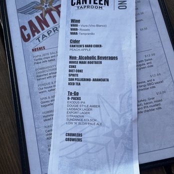 Canteen Taproom - Menu - Breweries Near Me - Albuquerque, New Mexico