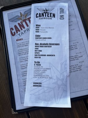 Menu photo 3 Canteen Taproom Albuquerque, NM