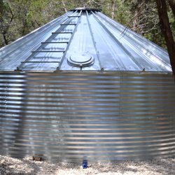 RainKeepers - Installation of an 18,800 gallon steel rainwater tank near New Braunfels, TX
