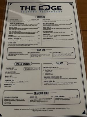 Menu photo 4 SkyBar at Edge Seafood Destin, FL