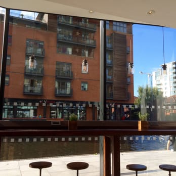 Bardolino - Canalside stool seating with usb chargers. - Pizza Near Me - Birmingham, XWM