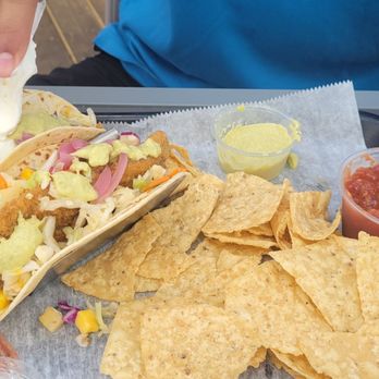The Deck - Walleye tacos - American Near Me - Muskegon, Michigan