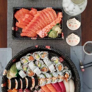 Toyosu Markham - 1 pounds salmon sashimi (half belly) and 1 Medium tray. - Sushi Bars Near Me - Markham, Ontario Toyosu Markham - 1 pounds salmon sashimi (half belly) and 1 Medium tray. - Sushi Bars Near Me - Markham, Ontario