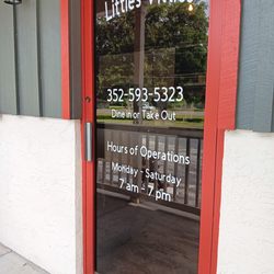 Littles Vittles - One of Our Front Doors
Number, and hours shown here as well