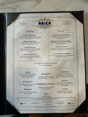 Menu photo 2 Brick Pizzeria & Ristorante Franklin, WI Menu photo 2 Brick Pizzeria & Ristorante Franklin, WI