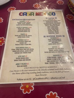 Menu photo 4 Casa México Philadelphia, PA Menu photo 4 Casa México Philadelphia, PA