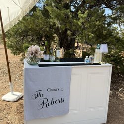 Our bar setup in the Grand Canyon