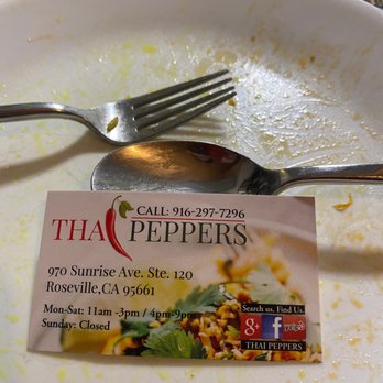 Thai Peppers - Cleaned the plate! - Thai Near Me - Roseville, California Thai Peppers - Cleaned the plate! - Thai Near Me - Roseville, California