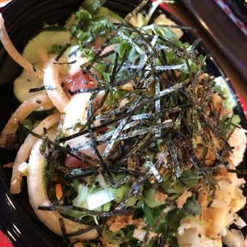 Poki Star - stacked to the top! regular bowl with 3 proteins - Hawaiian Near Me - Huntington Beach, California Poki Star - stacked to the top! regular bowl with 3 proteins - Hawaiian Near Me - Huntington Beach, California
