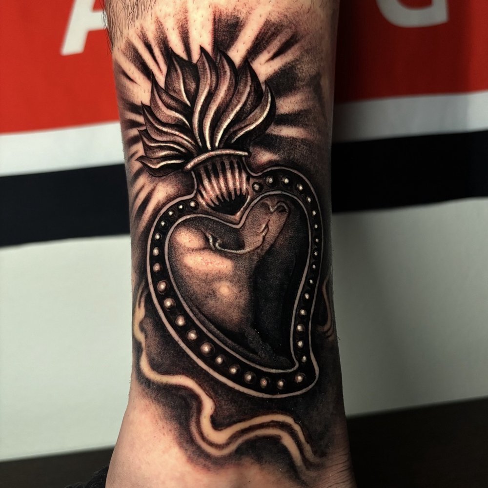 Golden Triangle Art Studio - Sacred Heart - Tattoo Near Me - Upland, California Golden Triangle Art Studio - Sacred Heart - Tattoo Near Me - Upland, California
