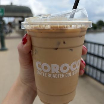 Coroco Coffee - medium iced latte with blackberry syrup - Coffee & Tea Near Me - St. Charles, Illinois Coroco Coffee - medium iced latte with blackberry syrup - Coffee & Tea Near Me - St. Charles, Illinois