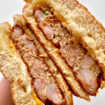 Grand One - Shrimp Sanwich - look at the Shrimp chunks!! - Chicken Shop Near Me - North York, Ontario