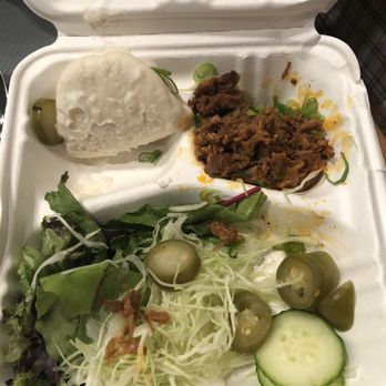 Hashi Ramen - Half eaten spicy pork bun (make yourself for $8) - a bit steep for the effort and size - Ramen Near Me - Flushing, New York Hashi Ramen - Half eaten spicy pork bun (make yourself for $8) - a bit steep for the effort and size - Ramen Near Me - Flushing, New York