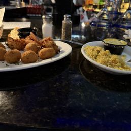 Fried coconut shrimp. Lovely. Fried coconut shrimp. Lovely.