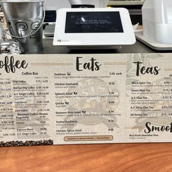 A T Oasis Coffee & Tea Shop - Menu