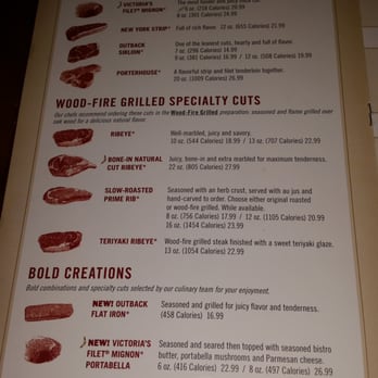 Outback Steakhouse - The type of steak they use at the restaurant. - Steakhouses Near Me - Arcadia, California Outback Steakhouse - The type of steak they use at the restaurant. - Steakhouses Near Me - Arcadia, California