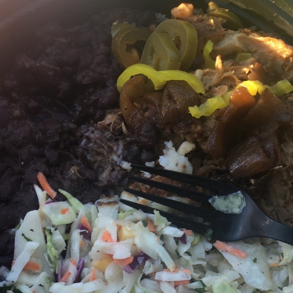Bongos - Desi plate! The caramelized onions - Cuban Near Me - Seattle, Washington