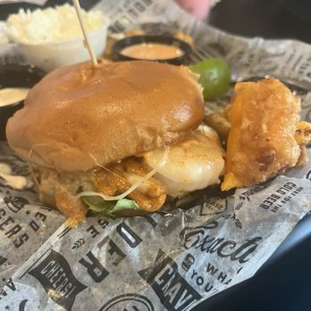 Boulder Tap House - Surf and turf burger - Sports Bars Near Me - Ames, Iowa Boulder Tap House - Surf and turf burger - Sports Bars Near Me - Ames, Iowa