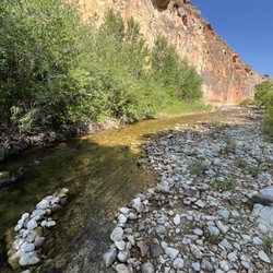 Medicine Lodge Archaeological Site - Edge sits water