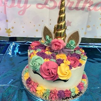 Piece of Cake - Unicorn birthday cake. - Desserts Near Me Piece of Cake - Unicorn birthday cake. - Desserts Near Me
